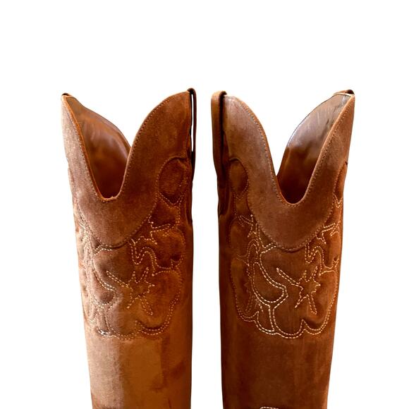 STUART WEITZMAN Felix Boots Brown Suede Made in Spain Size 37.5 | US 7 New - Picture 7 of 16